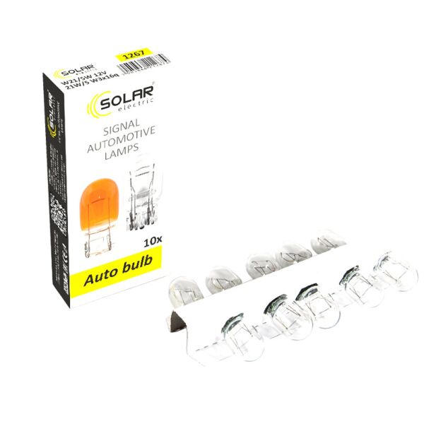 

Лампа накаливания Solar W21 / 5W 12V W3x16d, 10шт