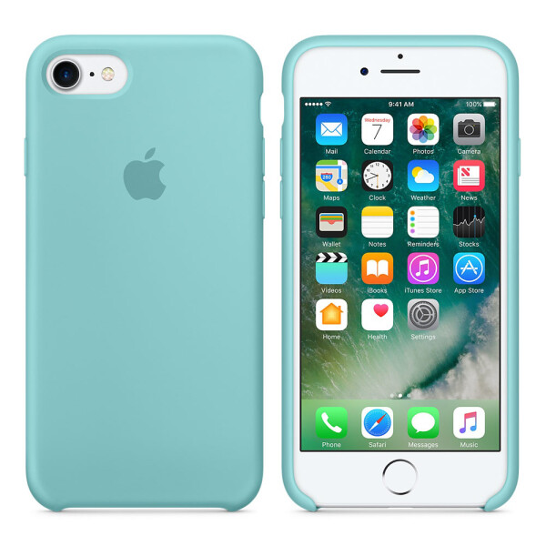 

Чехол силиконовый оригинальный для iPhone 7/8 Минтоловый (20436)