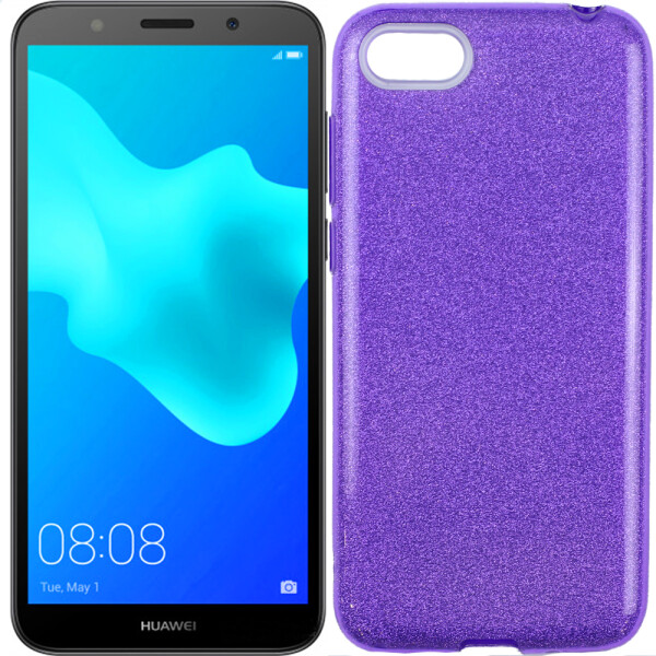 

Чехол силиконовый 3in1 Блёстки для Huawei Y5 2018 Violet (26766)