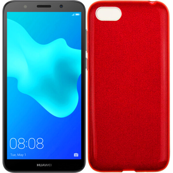 

Чехол силиконовый 3in1 Блёстки для Huawei Y5 2018 Red (26767)