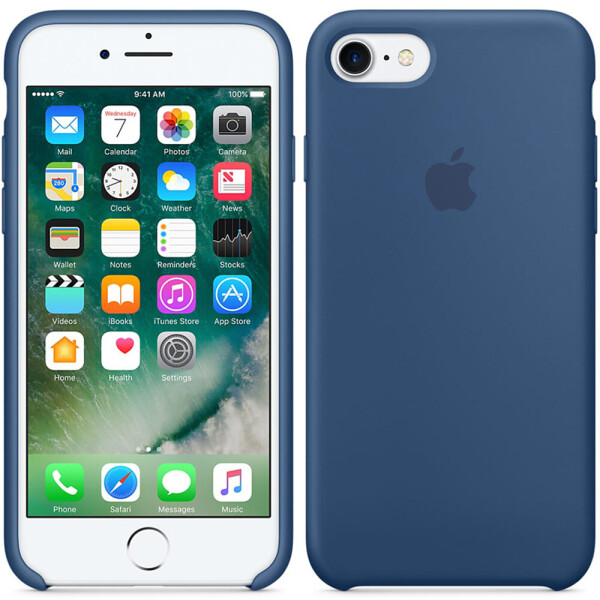 

Чехол силиконовый оригинальный для iPhone 7/8 Морской синий (20437)