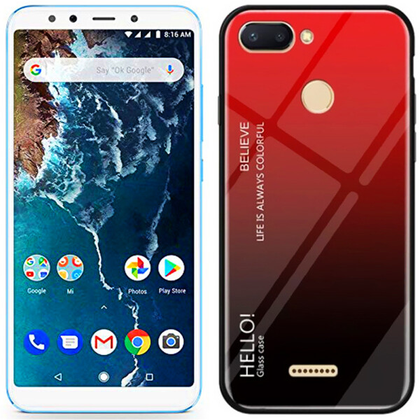 

Чехол TPU Gradient HELLO Glass для Xiaomi Redmi 6 Красный (26937)