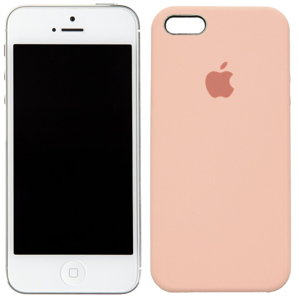 

Чехол силиконовый оригинальный для iPhone 5/5s/SE Розовый (14345)
