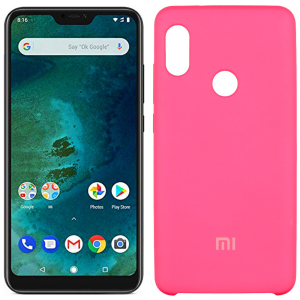 

Чехол силиконовый оригинальный для Xiaomi Redmi 6 Pro/Mi A2 Lite Ярко малиновый FULL (26503)