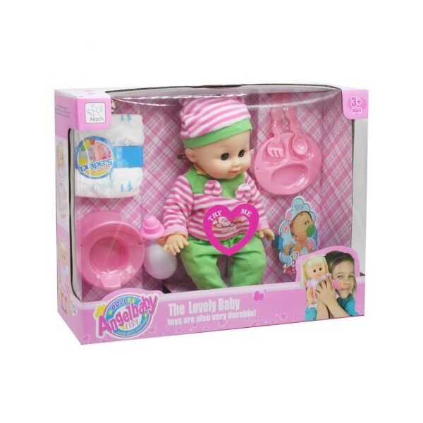 

Игровой набор с пупсом Angel Baby, в шапочке sv-72