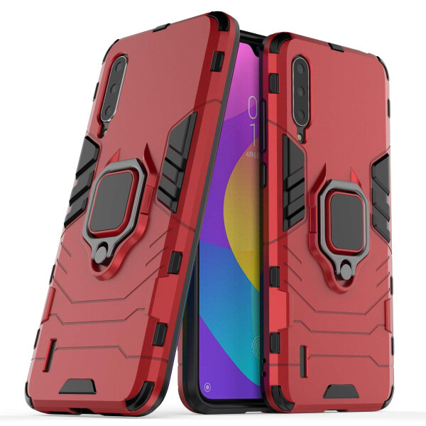 

Ударопрочный чехол Transformer Ring под магнитный держатель для Xiaomi Mi CC9 / Mi 9 Lite Красный / Dante Red (is_00000030920_1)