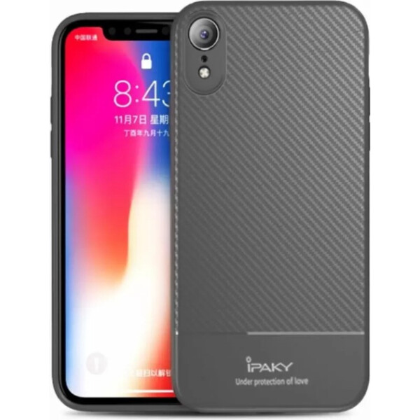 

Чехол-накладка Ipaky Carbon Fiber Series/ TPU Case with Carbon Fiber Pattern Apple iPhone Xr (6,1) Gray bz_F_75918