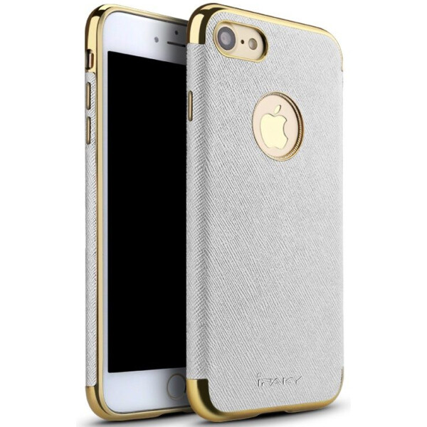 

Чехол-накладка Ipaky Chrome connector + Leather Back case Apple iPhone 7 White/Gold (bz_F_46391)