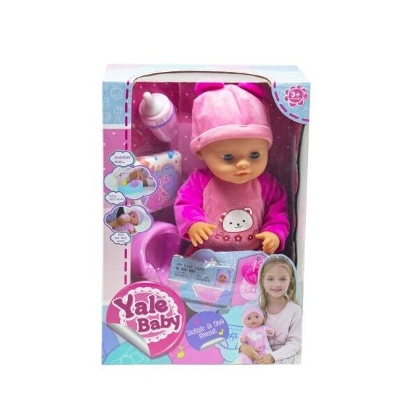

Пупс функциональный Yale Baby (в розовом) YL19001C