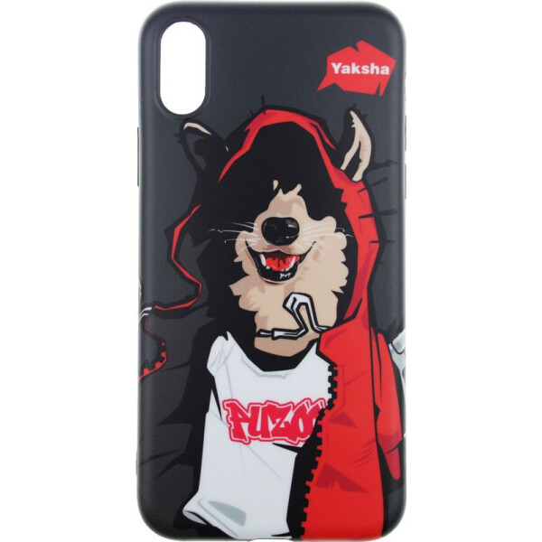 

Чехол-накладка PUZOO TPU Glossy Surface IMD Hip Hop Apple iPhone X MC Husky Black bz_F_58360
