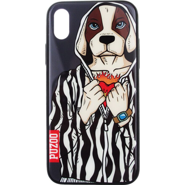 

Чехол-накладка PUZOO Glass Printing with TPU Yuppie Apple iPhone X Uncle Deng bz_F_58369