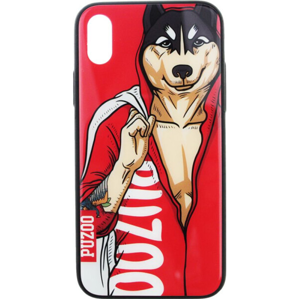 

Чехол-накладка PUZOO Glass Printing with TPU Yuppie Apple iPhone X Red Du bz_F_58378