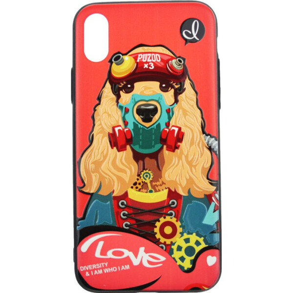 

Чехол-накладка PUZOO TPU with UV Printing Punk Phone Apple iPhone X Red bz_F_58610