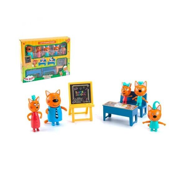 

Игровой набор фигурок Три кота. Back to school M-8812