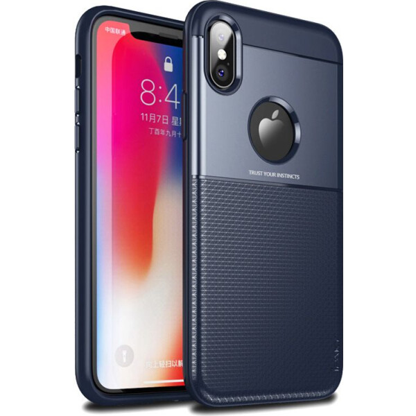 

Чехол-накладка Ipaky Elegant Grid Design TPU Hybrid Case Apple iPhone X Blue (bz_F_62331)