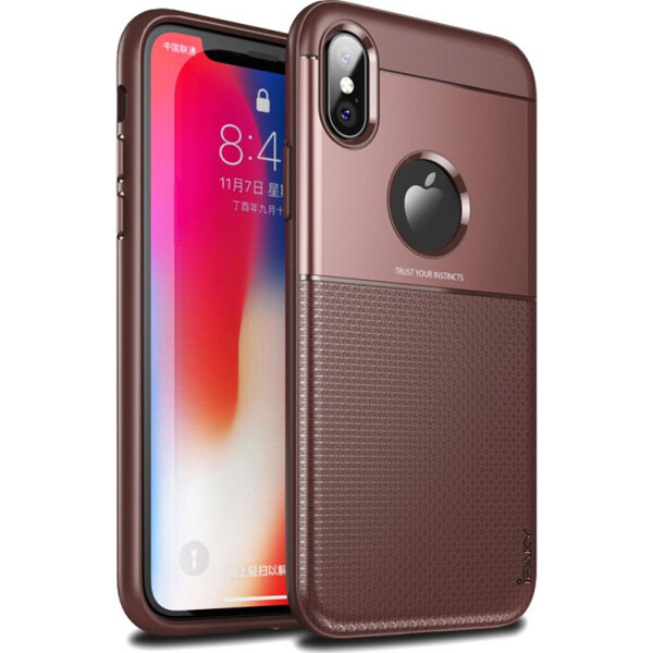 

Чехол-накладка Ipaky Elegant Grid Design TPU Hybrid Case Apple iPhone X Brown (bz_F_62332)