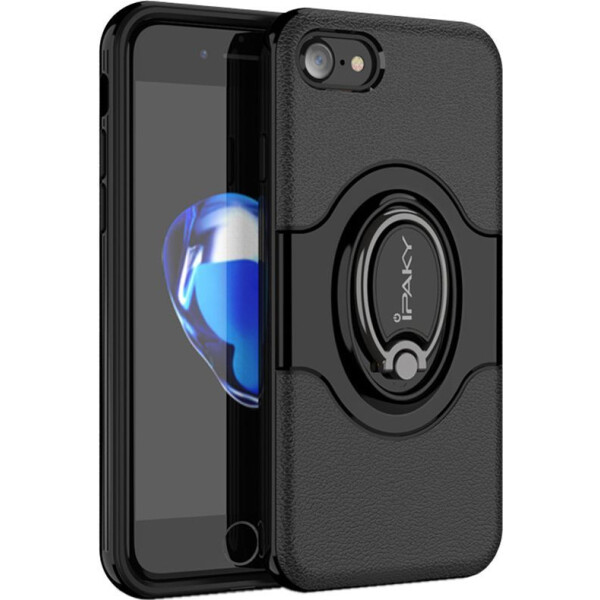 

Чехол-накладка Ipaky PC Bumper Soft case with 360 finger ring holder Apple iPhone 7 Black (bz_F_53683)