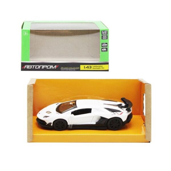 

Машинка металлическая Lamborghini Aventador SVJ, белая 4338