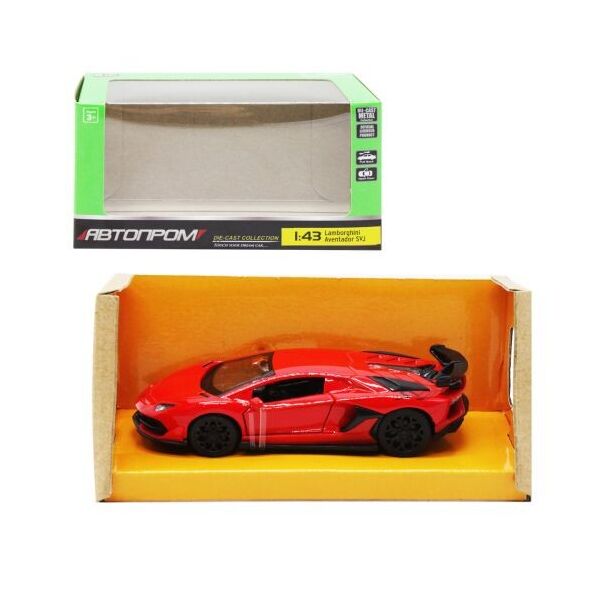 

Машинка металлическая Lamborghini Aventador SVJ, красная 4338