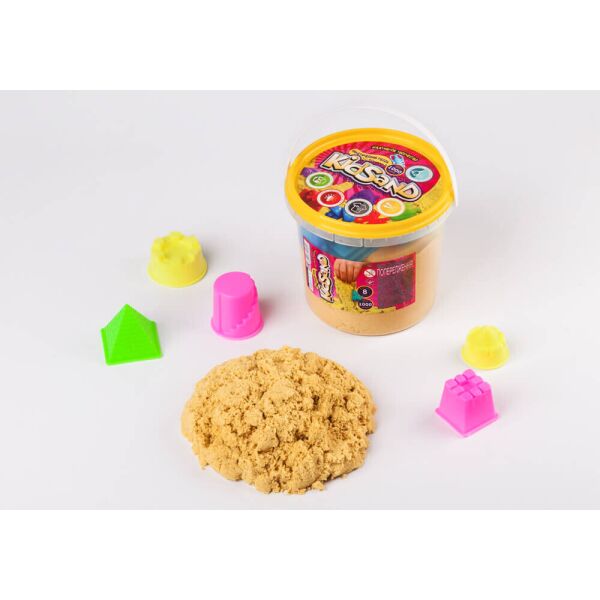 

Кинетический песок Danko Toys KidSand 1000г + 8 формочек, KS-01-01-1