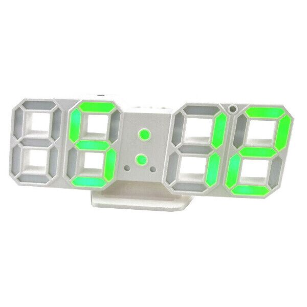 

Электронные настольные LED часы с будильником и термометром VST LY 1089 Зелёный