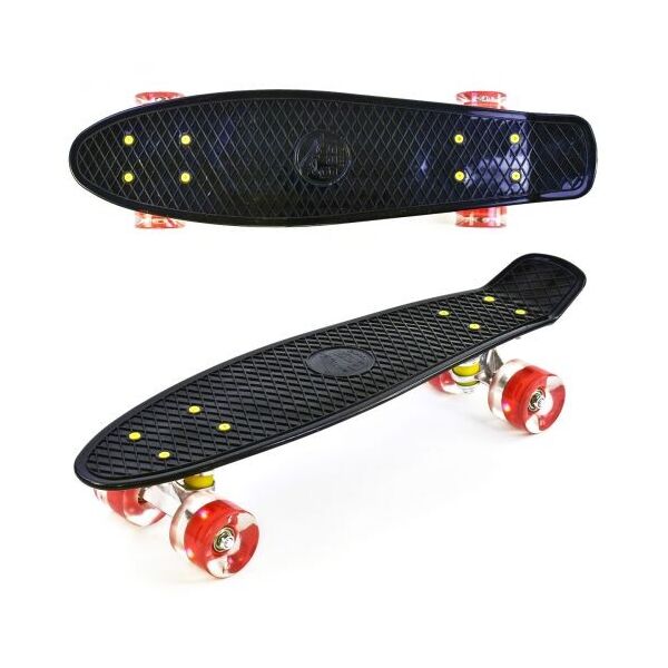 

74193 [990] Скейт Пенни борд 0990 (8) Best Board, ЧЁРНЫЙ, доска=55см, колёса PU со светом, диаметр 6см