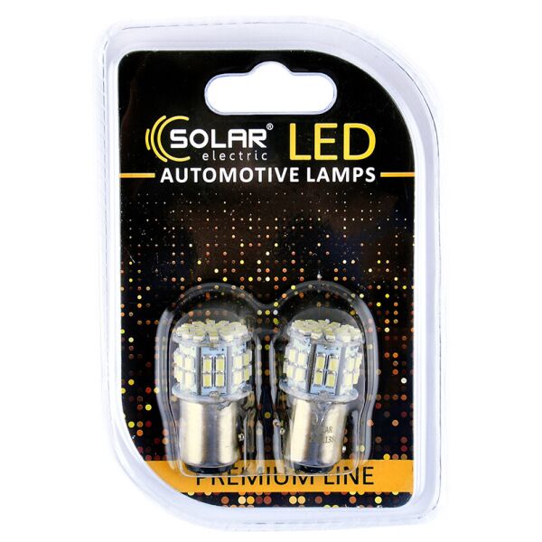 

LED Автолампы Solar 12V S25 BAY15d 50SMD white, 2шт