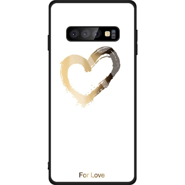 

Чехол-накладка TOTO Tempered Glass Phone Case Fashionable Samsung Galaxy S10 Heart on White (bz_F_92228)
