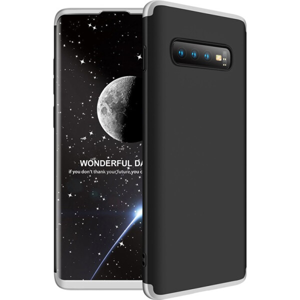 

Чехол-накладка GKK 3 in 1 Hard PC Case Samsung Galaxy S10+ Silver/Black (bz_F_91315)