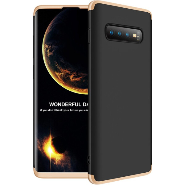 

Чехол-накладка GKK 3 in 1 Hard PC Case Samsung Galaxy S10+ Gold/Black (bz_F_91311)