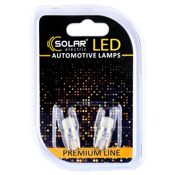 

LED Автолампы Solar 12V T10 W2.1x9.5d 1SMD white, 2шт