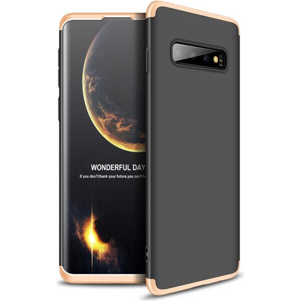 

Чехол-накладка GKK 3 in 1 Hard PC Case Samsung Galaxy S10 Gold/Black (bz_F_91301)