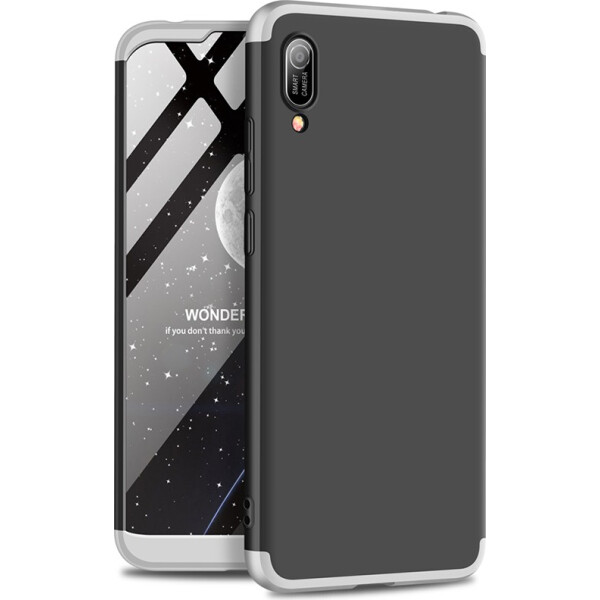 

Чехол-накладка GKK 3 in 1 Hard PC Case Huawei Y6 2019 Silver/Black (bz_F_91223)