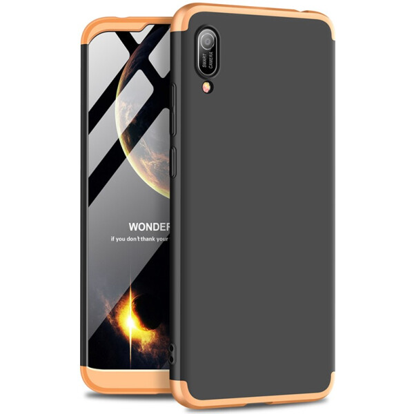 

Чехол-накладка GKK 3 in 1 Hard PC Case Huawei Y6 2019 Gold/Black (bz_F_91219)
