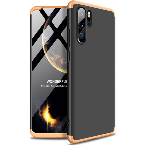 

Чехол-накладка GKK 3 in 1 Hard PC Case Huawei P30 Pro Gold/Black (bz_F_91246)