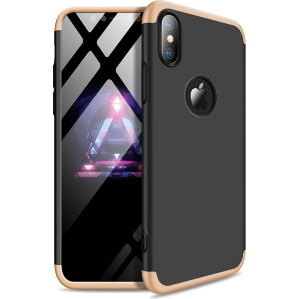 

Чехол-накладка GKK 3 in 1 Hard PC Case Apple iPhone XS Max Gold/Black (bz_F_91210)