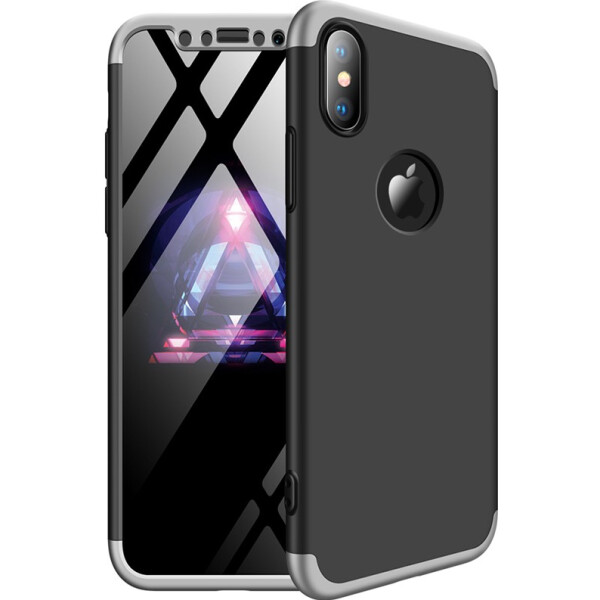 

Чехол-накладка GKK 3 in 1 Hard PC Case Apple iPhone X Silver/Black (bz_F_91154)