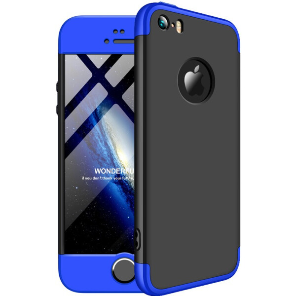 

Чехол-накладка GKK 3 in 1 Hard PC Case Apple iPhone 5/5S/SE Blue/Black (bz_F_91181)