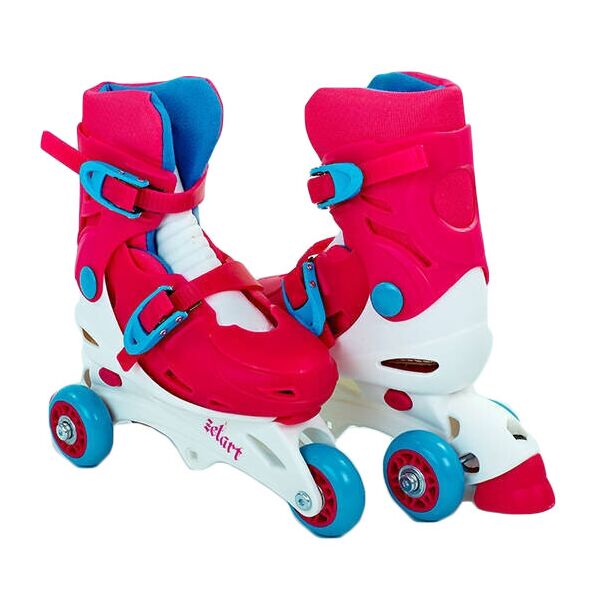 

Коньки роликовые раздвижные детские Kepai YX-0153-P розовый/белый