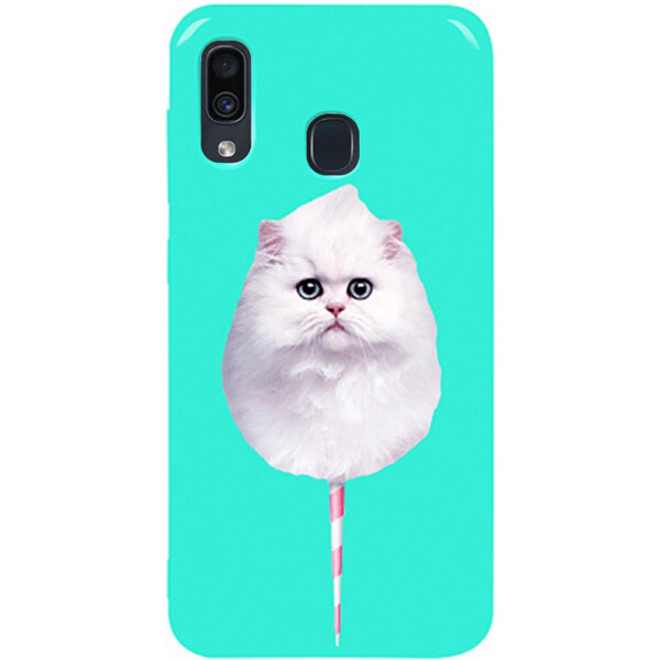 

Чехол-накладка TOTO Pure TPU 2mm Print Case Samsung Galaxy A20/A30 #9 Cat Candy Mint (bz_F_94961)