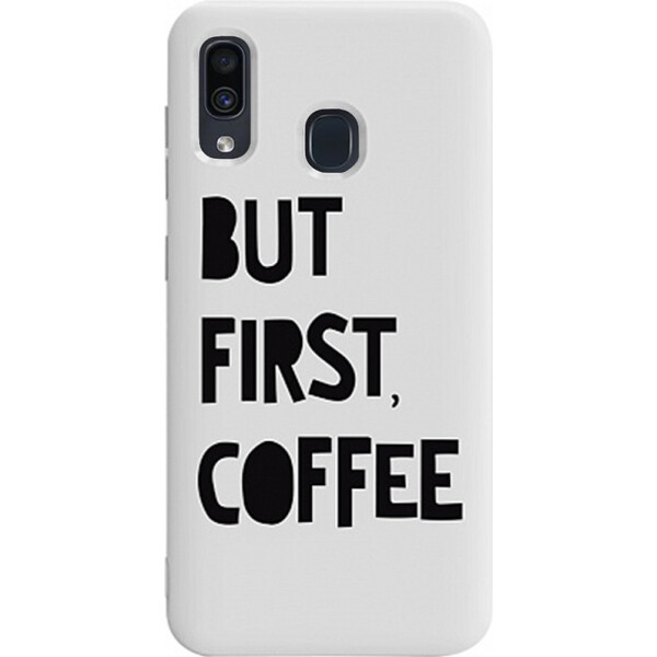 

Чехол-накладка TOTO Pure TPU 2mm Print Case Samsung Galaxy A20/A30 #41 First Coffee White (bz_F_95005)