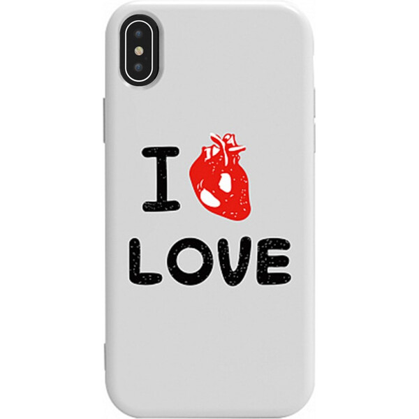 

Чехол-накладка TOTO Pure TPU 2mm Print Case Apple iPhone Xs Max #42 Love Heart White (bz_F_94926)