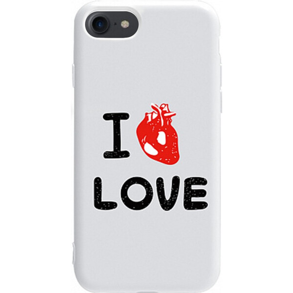 

Чехол-накладка TOTO Pure TPU 2mm Print Case Apple iPhone 7/8 #42 Love Heart White (bz_F_94606)