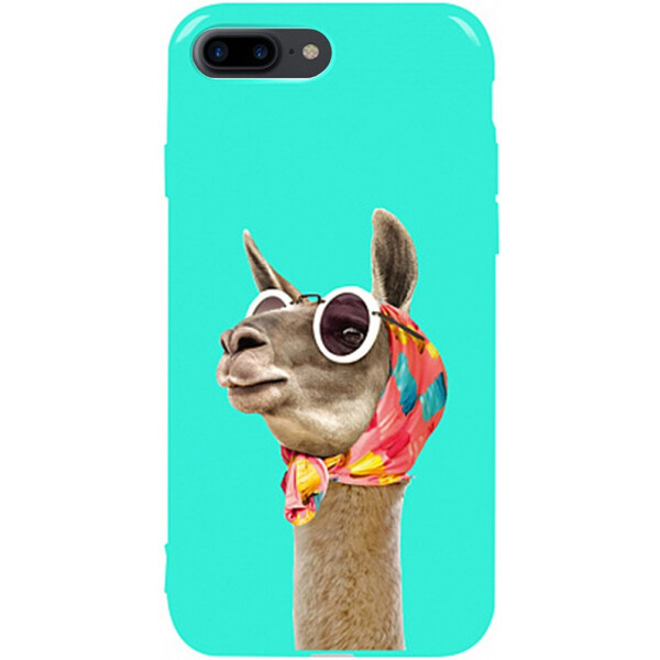 

Чехол-накладка TOTO Pure TPU 2mm Print Case Apple iPhone 7 Plus/8 Plus #8 Lama Glasses Mint (bz_F_94720)