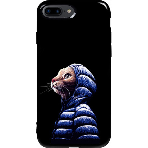 

Чехол-накладка TOTO Pure TPU 2mm Print Case Apple iPhone 7 Plus/8 Plus #76 Catcoat Black (bz_F_94713)