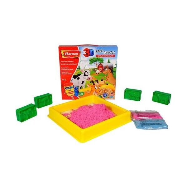 

Кинетический песок Farm animals, с песочницей E KUM-031-032-033-034 MİX