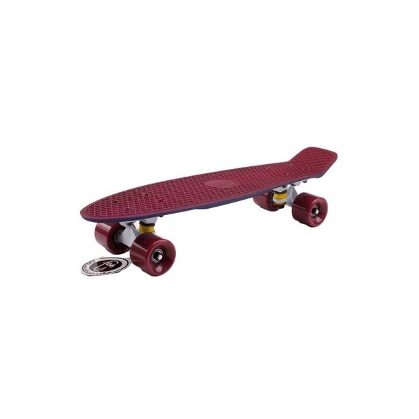 

Скейтборд Пенни борд Penny Rubber Soft Twin Fish 22in бордовый/синий
