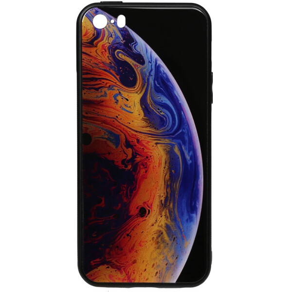

Чехол-накладка TOTO Print Glass Space Case Apple iPhone SE/5s/5 Violet (bz_F_96129)