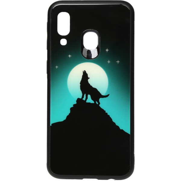 

Чехол-накладка TOTO Night Light Print Glass Case Samsung Galaxy A40 Howling Wolf (bz_F_96026)