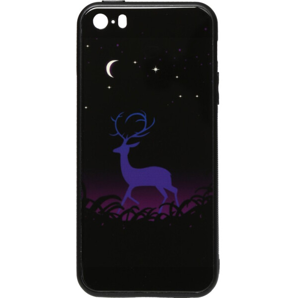 

Чехол-накладка TOTO Night Light Print Glass Case Apple iPhone 5/5s/SE Deer (bz_F_96064)
